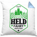 Lustige Kissen mit Füllung 40x40 für Landwirte Bauern Geschenk Spruch Nur Ein Held Fährt Aufs Feld (Grau) Blau Trendation