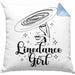 Linedance Geschenke Girl Kissen mit Füllung 40x40 Geschenkidee Spruch Line Dance Frauen Sprüche (Grau) Blau Trendation