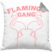 Flamingo Pink Lustige Kissen mit Füllung 40x40 Flamingo-Fans Geschenkidee Flamingo-Gang Aufdruck (Grau) Grau Trendation