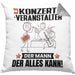 Konzertveranstalter Kissen mit Füllung 40x40 Geschenk für Konzertveranstalter Der Mann Der Alles Kann Geschenkidee zum Geburtstag (Grau) Grau Trendation