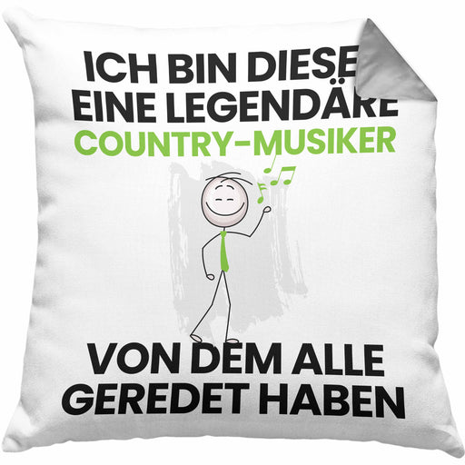 Country-Musiker Geschenk Kissen mit Füllung 40x40 Lustige Geschenkidee Geburtstag für Country-Musiker Ich Bin Dieser Legendäre Country-Musiker Von Dem Alle Geredet Haben (Grau) Grau Trendation