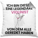 Violinist Geschenk Kissen mit Füllung 40x40 Lustige Geschenkidee Geburtstag für Violinist Ich Bin Dieser Legendäre Violinist Von Dem Alle Geredet Haben (Grau) Grau Trendation