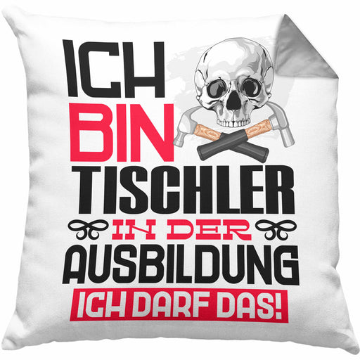 Tischler Ausbildung Kissen mit Füllung 40x40 Geschenk Ich Bin Tischler In Der Ausbildung Ich Darf Das Geschenkidee Spruch (Grau) Grau Trendation