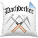 Dachdecker Geschenke Kissen mit Füllung 40x40 Lustig Mann Männer Zubehör Geschenkidee Dachdecker-Meister (Grau) Blau Trendation