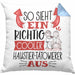 Haustier-Tätowierer Kissen mit Füllung 40x40 So Sieht Ein Richtig Cooler Haustier-Tätowierer Aus Geschenk Lustiger Spruch Geschenkidee (Grau) Blau Trendation