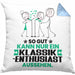 Klassik-Enthusiast Geschenk Kissen mit Füllung 40x40 So Gut Kann Nur Ein Klassik-Enthusiast Aussehen Geschenkidee (Grau) Blau Trendation