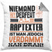 Raptexter Geschenk Kissen mit Füllung 40x40 Lustige Geschenkidee für Raptexter Geburtstag Niemand Ist Perfekt Aber Als Raptexter Ist Man Nah Dran (Grau) Grau Trendation
