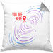 Lustige Galaxie-Kissen mit Füllung 40x40 Spruch "You Are Here" Geschenk für Weltraumliebhaber (Grau) Grau Trendation
