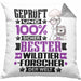Wildtierforscher Geschenk Lustiger Spruch für Wildtierforscher Geschenkidee Bester Wildtierforscher Der WeltKissen mit Füllung 40x40 (Grau) Grau Trendation