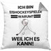 Eishockeyspieler Geschenk Kissen mit Füllung 40x40 Lustiger Spruch Ich Bin Eishockeyspieler Warum Weil Ich Es Kann Geschenkidee Bester Eishockeyspieler Geburtstag (Grau) Grau Trendation