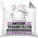 Musikveranstalter Geschenk Kissen mit Füllung 40x40 Ich Bin Musikveranstalter Aber Sag Doch Einfach Superheld Lustige Geschenkdiee für Musikveranstalter (Grau) Grau Trendation