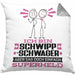 Schwippschwager Geschenk Kissen mit Füllung 40x40 Ich Bin Schwippschwager Aber Sag Doch Einfach Superheld Lustige Geschenkdiee für Schwippschwager (Grau) Grau Trendation
