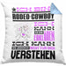 Rodeo-Cowboy Geschenk Kaffee-Kissen mit Füllung 40x40 Geschenkidee für Rodeo-Cowboy Ich Bin Rodeo-Cowboy Ich Kann Es Dir Erklären Jedoch Nicht Für Dich Verstehen Spruch Lustig (Grau) Blau Trendation