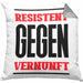 System Kissen mit Füllung 40x40 Geschenk Spruch Lustig Resistent Gegen Vernupft Geschenkidee Geburtstag (Grau) Grau Trendation