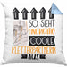 Kletterpartnerin Geschenk Kissen mit Füllung 40x40 Lustig Geschenkidee für Kletterpartnerin Geburtstag So Sieht Eine Richtig Coole Kletterpartnerin Aus Frauen Spruch (Grau) Blau Trendation