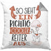 Reiter Kissen mit Füllung 40x40 Geschenk So Sieht Ein Richtig Cooler Reiter Aus Geschenkidee Spruch Lustig (Grau) Grau Trendation