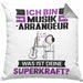 Musikarrangeur Kissen mit Füllung 40x40 Geschenk für Musikarrangeur Geburtstag Lustiger Spruch Was Ist Deine Superkraft (Grau) Grau Trendation