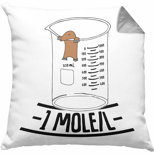 Chemiker Kissen mit Füllung 40x40 Lustiger Maulwurf Mole Per Liter Chemie Avogadro's Chemiker Kissen mit Füllung 40x40 (Grau) Grau Trendation