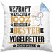 Vogelretter Geschenk Lustiger Spruch für Vogelretter Geschenkidee Bester Vogelretter Der WeltKissen mit Füllung 40x40 (Grau) Blau Trendation