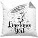 Linedance Geschenke Girl Kissen mit Füllung 40x40 Geschenkidee Spruch Line Dance Frauen Sprüche (Grau) Grau Trendation