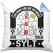 Sylt Kissen mit Füllung 40x40 Geschenk Ich Muss Gar Nichts Ich Muss Nur Nach Sylt Urlaub (Grau) Blau Trendation