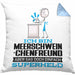 Meerschweinchenfreund Geschenk Kissen mit Füllung 40x40 Ich Bin Meerschweinchenfreund Aber Sag Doch Einfach Superheld Lustige Geschenkdiee für Meerschweinchenfreund (Grau) Blau Trendation