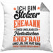 Ehemann Geschenk Kissen mit Füllung 40x40 Ich Bin Stolzer Ehemann Einer Fantastischen Ehefrau Jahrestag Geschenkidee Gag Joke (Grau) Grau Trendation