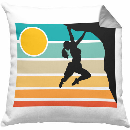 Vintage Kletter-Kissen mit Füllung 40x40 als Geschenk für Bouldersport-Fans (Grau) Grau Trendation