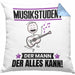 Musikstudent Kissen mit Füllung 40x40 Geschenk für Musikstudent Der Mann Der Alles Kann Geschenkidee zum Geburtstag (Grau) Blau Trendation