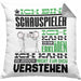 Schauspieler Geschenk Kaffee-Kissen mit Füllung 40x40 Geschenkidee für Schauspieler Ich Bin Schauspieler Ich Kann Es Dir Erklären Jedoch Nicht Für Dich Verstehen Spruch Lustig (Grau) Grau Trendation