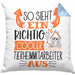 Tierheimmitarbeiter Kissen mit Füllung 40x40 So Sieht Ein Richtig Cooler Tierheimmitarbeiter Aus Geschenk Lustiger Spruch Geschenkidee (Grau) Blau Trendation