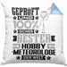 Hobbymeteorologe Geschenk Lustiger Spruch für Hobbymeteorologe Geschenkidee Bester Hobbymeteorologe Der WeltKissen mit Füllung 40x40 (Grau) Blau Trendation
