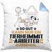 Tierheimmitarbeiter Geschenk Kissen mit Füllung 40x40 So Gut Kann Nur Ein Tierheimmitarbeiter Aussehen Geschenkidee (Grau) Blau Trendation