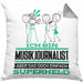 Musikjournalist Geschenk Kissen mit Füllung 40x40 Ich Bin Musikjournalist Aber Sag Doch Einfach Superheld Lustige Geschenkdiee für Musikjournalist (Grau) Grau Trendation