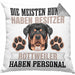 Rottweiler Besitzer Kissen mit Füllung 40x40 Geschenk Lustiger Spruch Geschenkidee Besitzerin Rottweiler Haben Personal (Grau) Grau Trendation