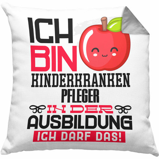 Kinderkrankenpfleger Ausbildung Kissen mit Füllung 40x40 Geschenk Ich Bin Kinderkrankenpfleger In Der Ausbildung Ich Darf Das Geschenkidee Spruch (Grau) Grau Trendation
