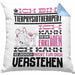 Tierphysiotherapeut Geschenk Kaffee-Kissen mit Füllung 40x40 Geschenkidee für Tierphysiotherapeut Ich Bin Tierphysiotherapeut Ich Kann Es Dir Erklären Jedoch Nicht Für Dich Verstehen Spruch Lustig (Grau) Blau Trendation