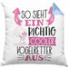 So Sieht Ein Richtig Cooler Vogelretter Aus Kissen mit Füllung 40x40 Geschenk für Vogelretter Geschenkidee Spruch (Grau) Blau Trendation