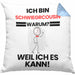 Schwiegercousin Geschenk Kissen mit Füllung 40x40 Lustiger Spruch Ich Bin Schwiegercousin Warum Weil Ich Es Kann Geschenkidee Bester Schwiegercousin Geburtstag (Grau) Blau Trendation