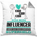 Influencer Geschenk Kissen mit Füllung 40x40 Ich Bin Influencer Aber Sag Doch Einfach Superheld Lustige Geschenkdiee für Influencer (Grau) Grau Trendation
