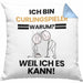 Curlingspieler Geschenk Kissen mit Füllung 40x40 Lustiger Spruch Ich Bin Curlingspieler Warum Weil Ich Es Kann Geschenkidee Bester Curlingspieler Geburtstag (Grau) Blau Trendation