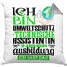 Umweltschutztechnische Assistentin Ausbildung Start Geschenk Kissen mit Füllung 40x40 Ich Bin Umweltschutztechnische Assistentin In Der Ausbildung Ich Darf Das Geschenkidee (Grau) Grau Trendation