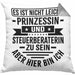 Steuerberaterin Geschenk Kissen mit Füllung 40x40 Geschenkidee Prinzessin (Grau) Grau Trendation