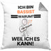 Bassist Geschenk Kissen mit Füllung 40x40 Lustiger Spruch Ich Bin Bassist Warum Weil Ich Es Kann Geschenkidee Bester Bassist Geburtstag (Grau) Grau Trendation