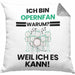 Opernfan Geschenk Kissen mit Füllung 40x40 Lustiger Spruch Ich Bin Opernfan Warum Weil Ich Es Kann Geschenkidee Bester Opernfan Geburtstag (Grau) Grau Trendation