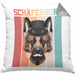 Schäferhund Besitzer Kissen mit Füllung 40x40 Geschenk Lustiger Spruch Geschenkidee Retro Vinatge Schäferhund (Grau) Grau Trendation