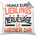 Huhu Eure Lieblingsnervensäge Ist Wieder Da Kissen mit Füllung 40x40 Geschenk Lustiger Spruch Kollege (Grau) Grau Trendation