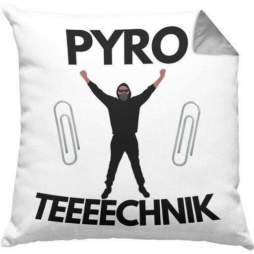 Pyrotechnik Kissen mit Füllung 40x40 Geschenk Pyrotechnik Ist Doch Kein Verbrechen Meme (Grau) Grau Trendation