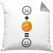 Basketball Kissen mit Füllung 40x40 Geschenk für Basketball-Spieler Geburtstag Lustige Geschenkidee :( + Basketball = :) (Grau) Grau Trendation