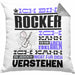 Rocker Geschenk Kaffee-Kissen mit Füllung 40x40 Geschenkidee für Rocker Ich Bin Rocker Ich Kann Es Dir Erklären Jedoch Nicht Für Dich Verstehen Spruch Lustig (Grau) Grau Trendation